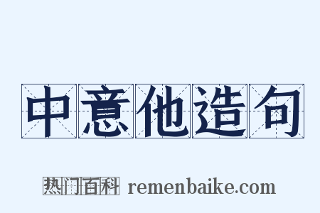 中意他造句是什么意思的图片